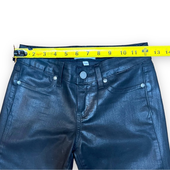 Women’s Paige Verdugo Ultra Skinny Black Jeans with Luxe Finish - Size 25 - Picture 3 of 8
